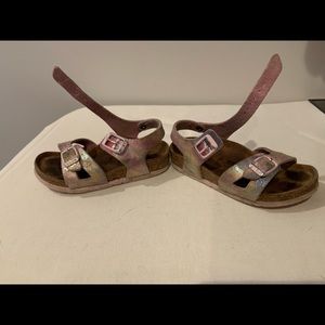 Shimmer multi color toddler Birkenstock’s